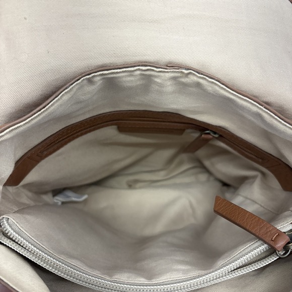 Lucky Brand LEATHER BACKPACK (Men/Women) COGNAC Gold Studded ADJUSTABLE STRAPS - Picture 5 of 9